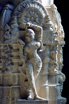 Decorative carved marble figure at one of the Dilwara Temples