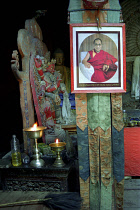 Photograph of the 14th Dalai Lama from Tibet at the Palace Temple