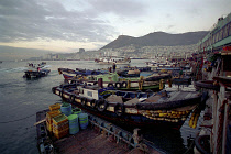 Chagalchi Fish Market with moored fishing boats