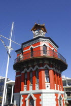 Brightly coloured clock tower