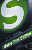 S Bahn or Railway station sign on Unter den Linden