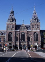 Rijksmuseum facade designed by P.J.H Cuijpers and decorated with gothic style details