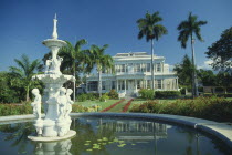 Devon House with ornate fountain and water lily pond built by a rich local merchant in 1881