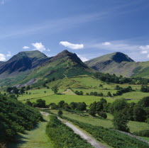 Newlands Valley.  View south west from near Little Town towards Hindscarth and Robinson.