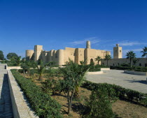 City fortress and tower of mosque.