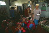 Lisu village priest perfoming a ceremony