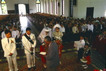 Jinghpaw wedding ceremony at Geis memorial chuchBurma Myanmar Baptist convention