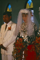 Jinghpaw wedding with Bride and Groom at Geis memorial churchBurma Myanmar Baptist convention