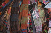 Hmong embroidered belts for sale at Worarot market