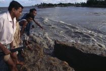 Coastal embankment erosion