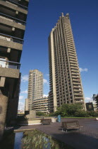 Barbican Housing Complex  high rise residential buildings  built in the 1960s.