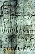 Detail of relief wall carving.