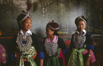 Hilltribe women in traditional dress.