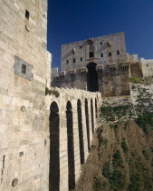 The Citadel  stone  fortified  arched viaduct walk to entrance