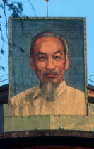 Poster portrait of Ho Chi Minh