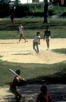 Kids playing a game of baseball