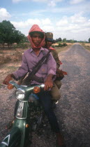 Motorbike army patrol on National Route 6.