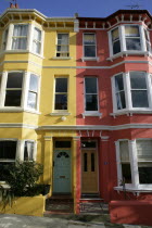 Brightly coloured terraced Kemp Town houses in Chesham Street