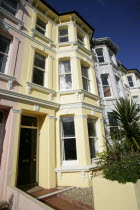 Brightly coloured terraced Kemp Town houses in Chesham Street