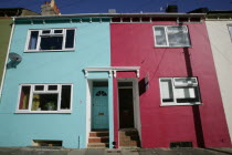 Brightly coloured terraced houses in Kemp Town