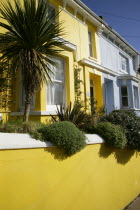 Brightly coloured terraced houses in Kemp Town