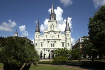 French Quarter. St Louis Cathedral on Jackson Square