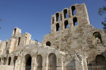 Acropolis. Section of the Theatre of Herodes Atticus ruins