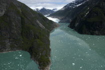 View over waterways through rocky cliffs