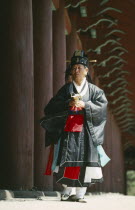 Man attending Confucian rites.