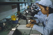 Worker in a watch factory