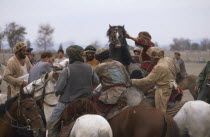 Bouskatchi match.Buzkashi