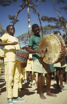 Young musicians playing drums