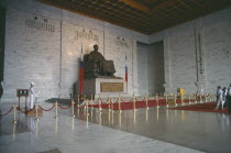 Chiang Kai-Shek Memorial Hall interior with seated statue of the General