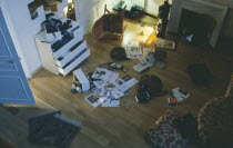 Domestic interior after burglary