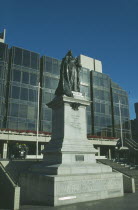 Guildhall Square. Statue of Queen Victoria with Council offices behind.