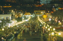 Naama Bay shopping centre and restaurants at night Center