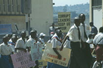 Uganda, Kampala, Demonstration to Stop Corruption on Kampala Road.