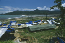 Indonesia, Tsunami, Aceh Province, Displaced peoples camp after December 2004. .