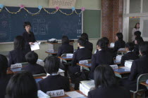 First day of class for first year students at Tako Junior High School