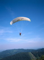 Paraglider decending from Ballon de l Alsace