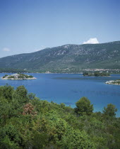 View over Oyster beds on the Peljesac coast