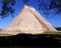 Pyramid seen through trees