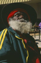 Elderly Aboriginal man from the Pitjantjatjara tribe  portrait.