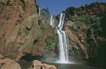 Waterfalls of the Olives.  Multiple falls cascading over rocks into natural pools.