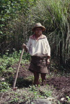 Campesino preparing land for cultivation.