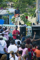 Guitarist and sound system at Easterval Easter Carnival in Clifton