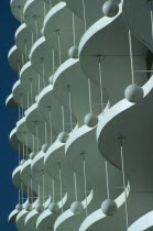 Detail of apartment balconies.