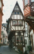 Market Square.  Cobbled street lined with traditional buildings.