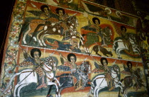 Monastery interior.  Detail of wall painting.