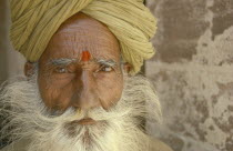 Portrait of a Hindu holy man.